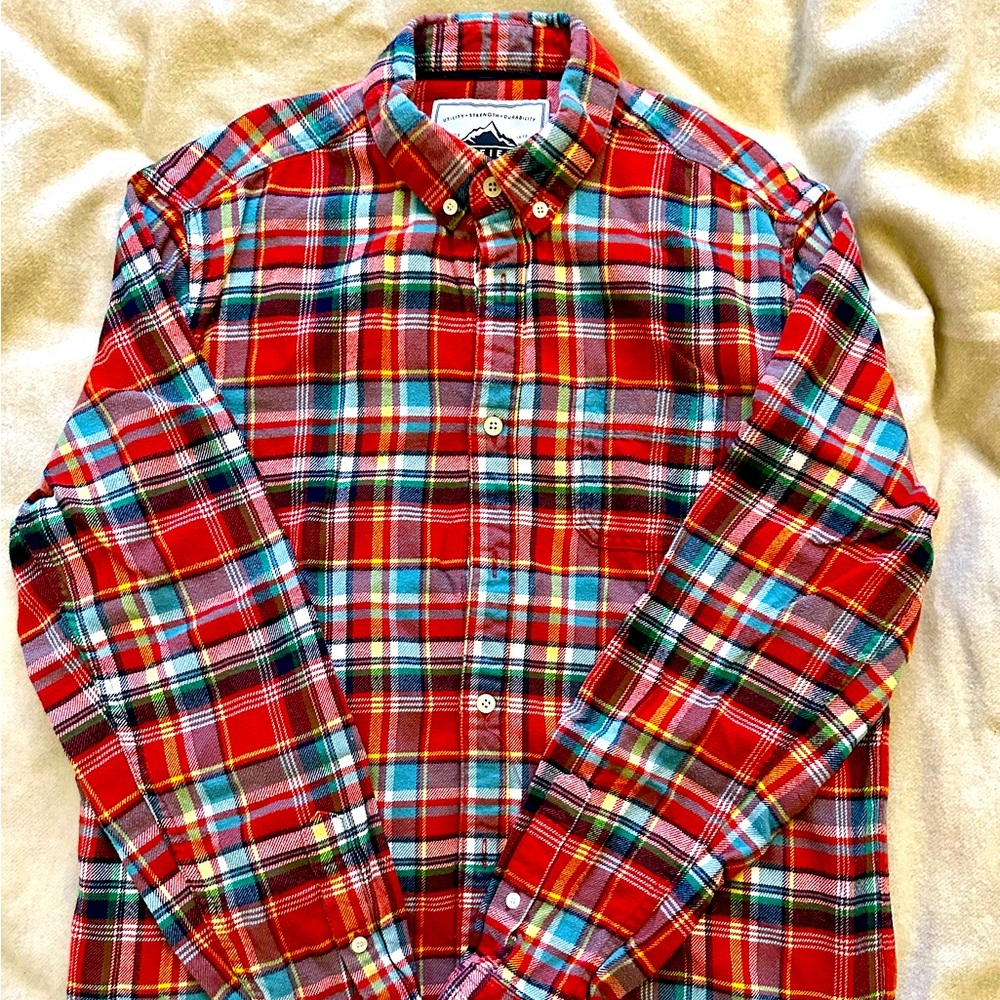 Penfield plaid button-down shirt (size S)